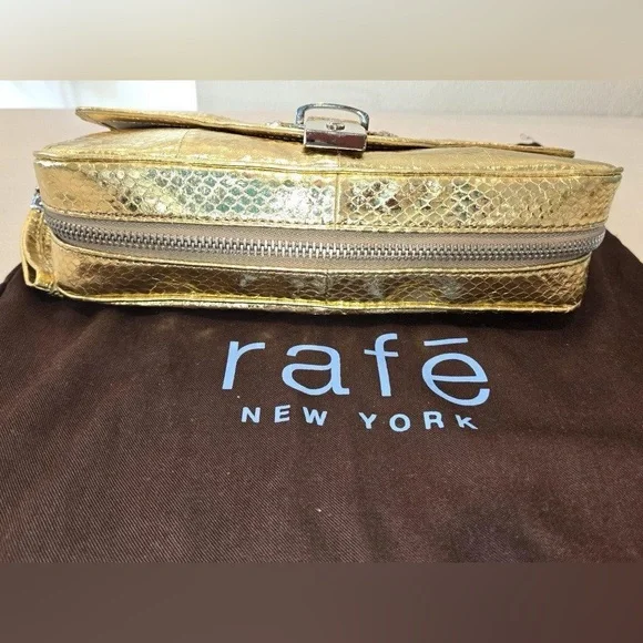 Rafe New York Gold Embossed Faux Snakeskin Chain handle $375